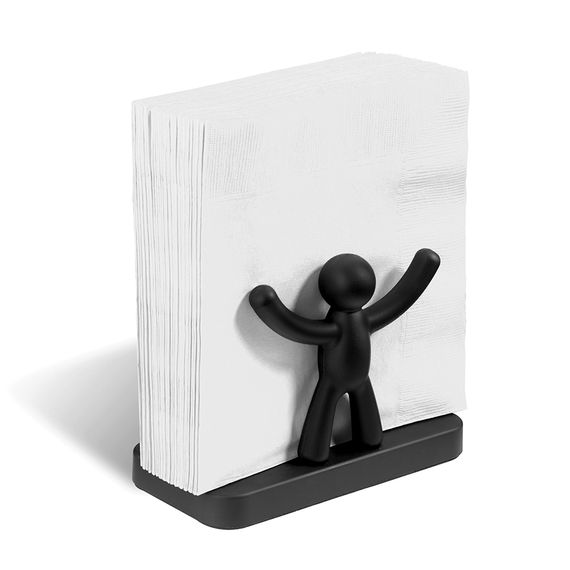 Салфетница Buddy черная, Umbra, фото , изображение 4