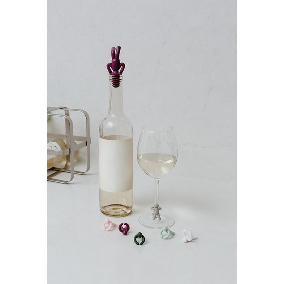 Пробка для бутылки и маркеры для бокалов Drinking buddy, Umbra, фото , изображение 3