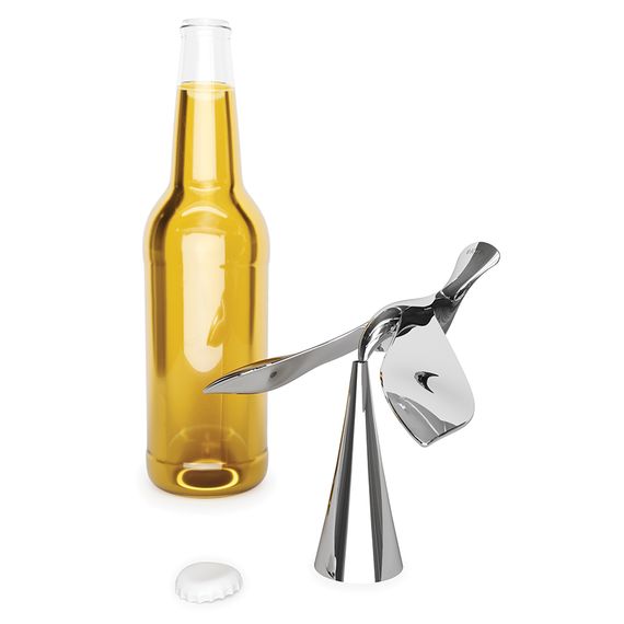 Открыватель для бутылок на подставке Tipsy хром, Umbra, фото , изображение 4