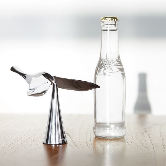 Открыватель для бутылок на подставке Tipsy хром, Umbra, фото , изображение 3