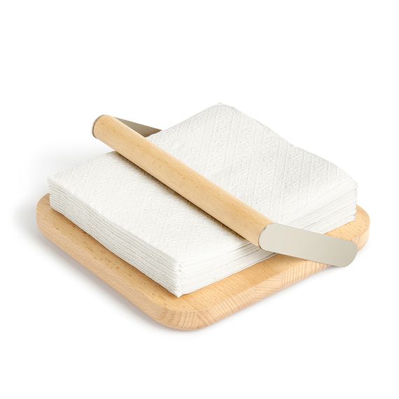 Держатель для салфеток PILA натуральное дерево-никель, Umbra, фото 