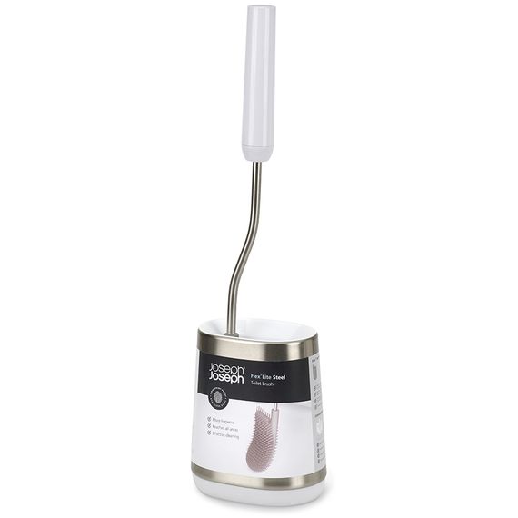 Ёршик для унитаза Flex Lite нержавеющая сталь, белый, Joseph Joseph, фото , изображение 5