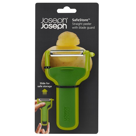 Овощечистка с горизонтальным гладким лезвием SafeStore зеленая, Joseph Joseph, фото , изображение 12