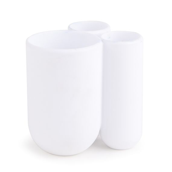 Стакан для зубных щеток Touch белый, Umbra, фото 