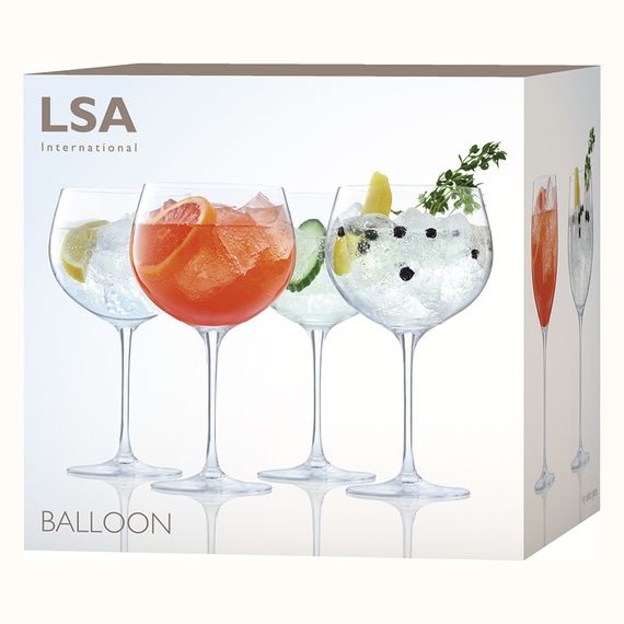 Набор из 4 круглых бокалов Balloon, 680 мл, LSA International, фото , изображение 4