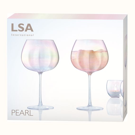 Набор из 2 круглых бокалов Pearl 650 мл, LSA International, фото , изображение 6