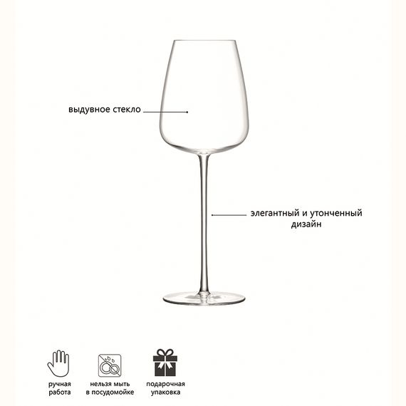 Набор из 2 бокалов для белого вина Wine Culture 490 мл, LSA International, фото , изображение 4
