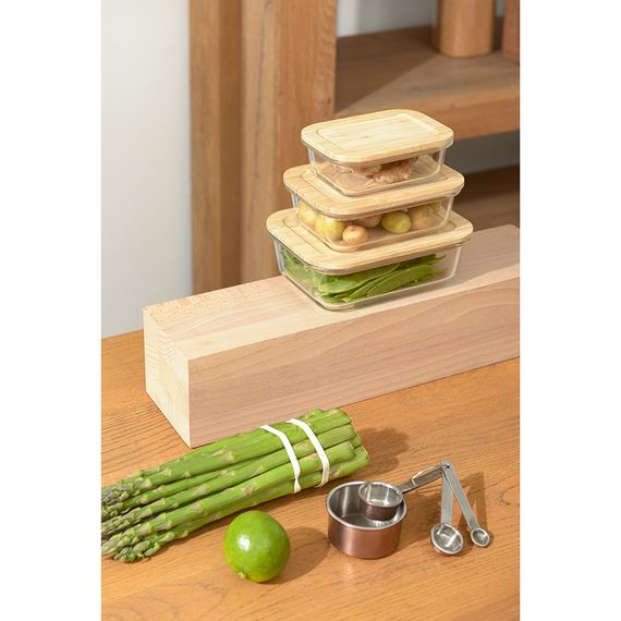 Контейнер для запекания и хранения с крышкой из бамбука, 1050 мл, Smart Solutions, фото , изображение 10