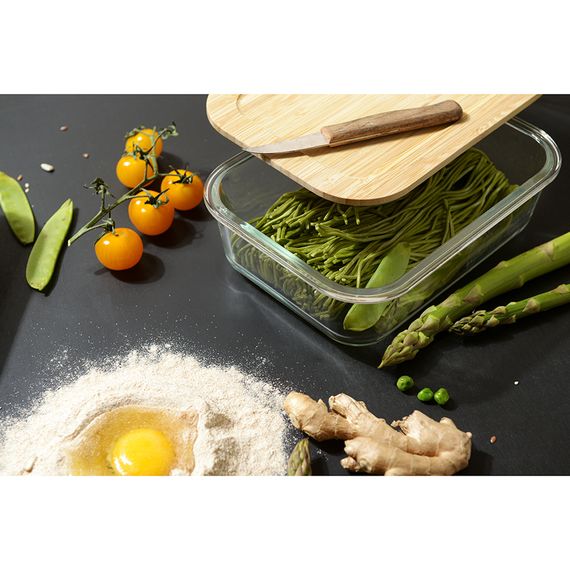 Контейнер для запекания и хранения с крышкой из бамбука, 1050 мл, Smart Solutions, фото , изображение 4