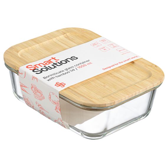 Контейнер для запекания и хранения с крышкой из бамбука, 1050 мл, Smart Solutions, фото , изображение 9