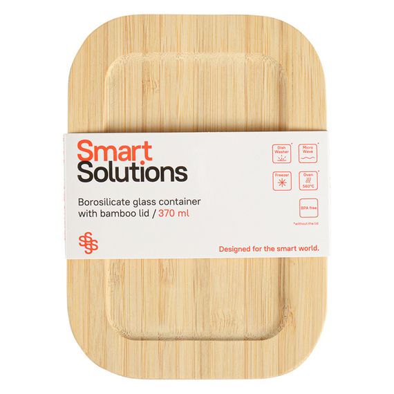 Контейнер для запекания и хранения с крышкой из бамбука, 370 мл, Smart Solutions, фото , изображение 8