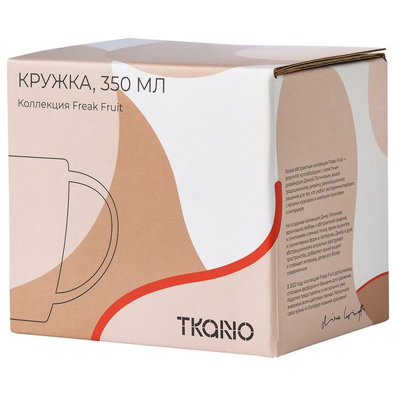 Кружка бежевого цвета с авторским принтом из коллекции Freak Fruit, 350мл, Tkano, фото , изображение 6