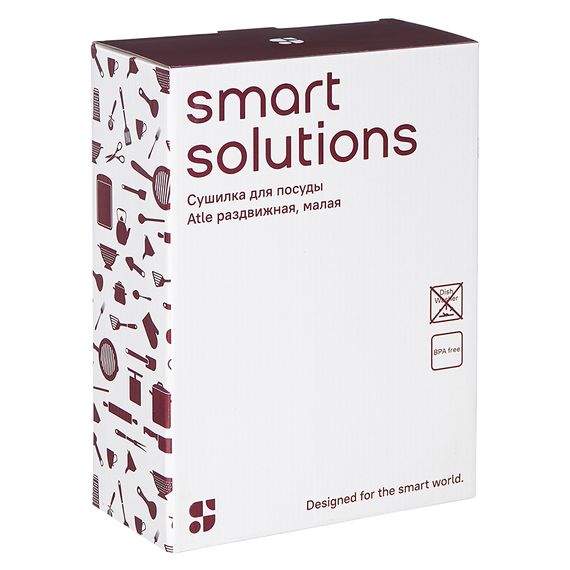 Сушилка для посуды Atle раздвижная малая, белая, Smart Solutions, фото , изображение 5