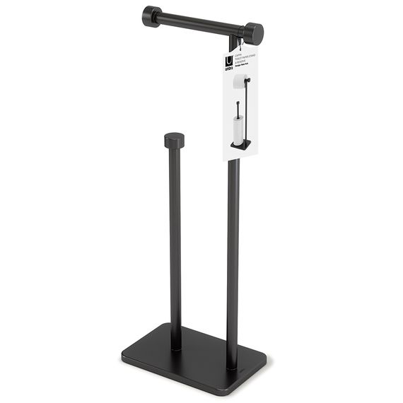 Держатель для туалетной бумаги Cappa, 12х20х52 см, черный, Umbra, фото , изображение 8