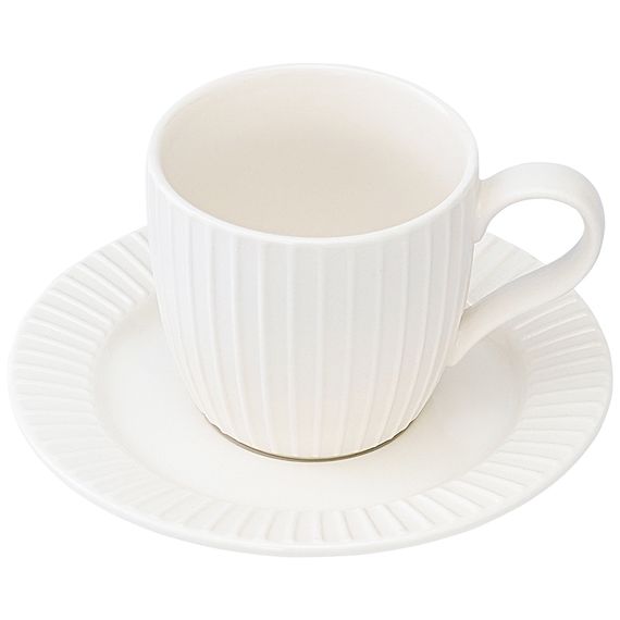 Набор чашек с блюдцами Soft Ripples, Dual Glazing, 125 мл, 2 шт., Liberty Jones, фото , изображение 7