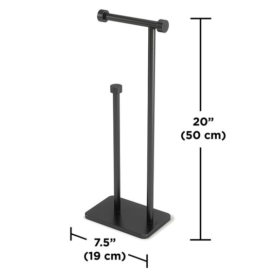 Держатель для туалетной бумаги Cappa, 12х20х52 см, черный, Umbra, фото , изображение 7