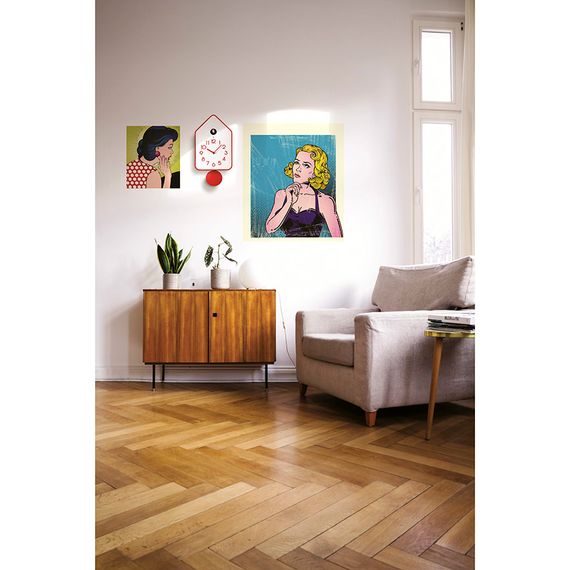 Часы настенные с маятником QQ-UP, красные, Guzzini, фото , изображение 2