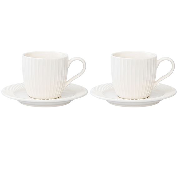 Набор чашек с блюдцами Soft Ripples, Dual Glazing, 125 мл, 2 шт., Liberty Jones, фото 