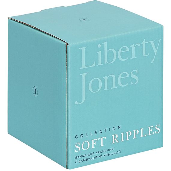 Банка для хранения с бамбуковой крышкой Soft Ripples, Dual Glazing, Liberty Jones, фото , изображение 7