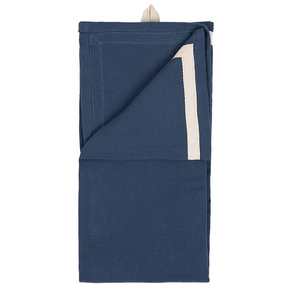 Набор из двух кухонных полотенец саржевого плетения темно-синего цвета из коллекции Essential, 50х70 см, Tkano, фото , изображение 3