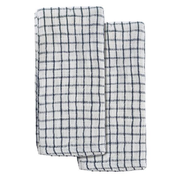 Набор из двух муслиновых полотенец с графичным дизайном из коллекции Essential, 50х70 см, Tkano, фото 