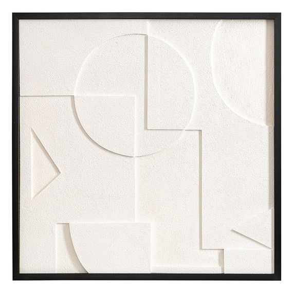 Панно декоративное с эффектом 3D Minimalism, 60х60 см, белый\черный, Bergenson Bjorn, фото 