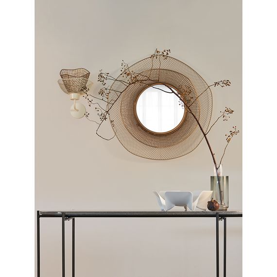 Зеркало Vinger, 79 см, бежевое/золотое, Bergenson Bjorn, фото , изображение 3