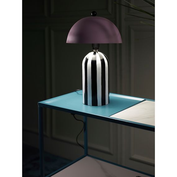 Светильник настольный Anniken, 25х38 см, черный/белый/лиловый, Bergenson Bjorn, фото , изображение 5