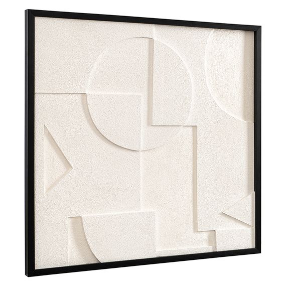 Панно декоративное с эффектом 3D Minimalism, 60х60 см, белый\черный, Bergenson Bjorn, фото , изображение 3