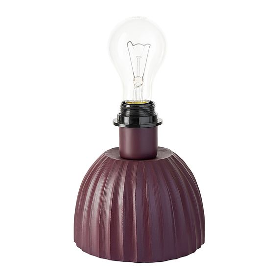 Лампа настольная Texture Rib, 27х39 см, вишневая/бежевая, Bergenson Bjorn, фото , изображение 3