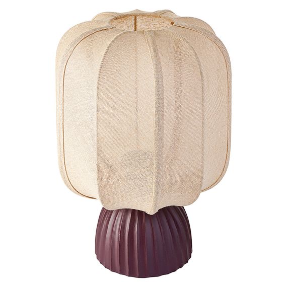 Лампа настольная Texture Rib, 27х39 см, вишневая/бежевая, Bergenson Bjorn, фото , изображение 2