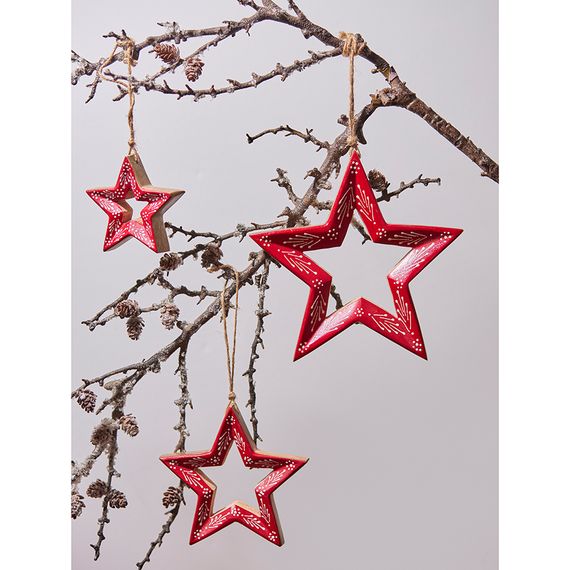 Набор елочных украшений Bright stars из коллекции New Year Essential, 3 шт., Tkano, фото , изображение 3