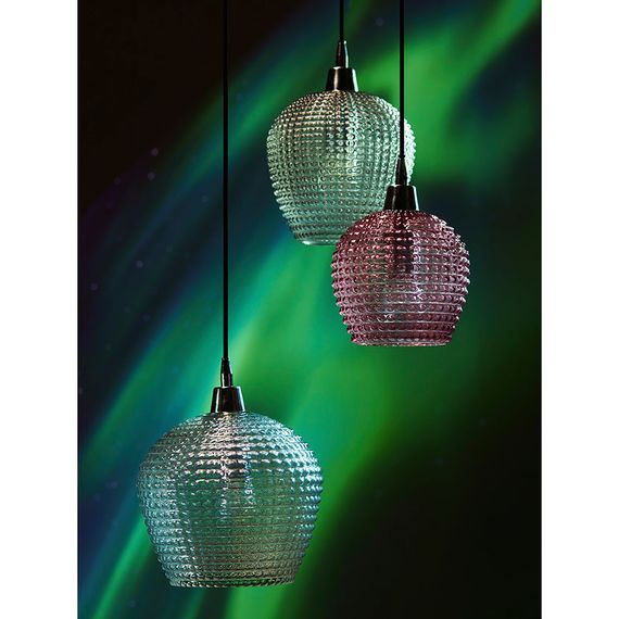 Светильник подвесной каскадный Aurora, 50 см, сливовый/серый/прозрачный, Bergenson Bjorn, фото , изображение 3