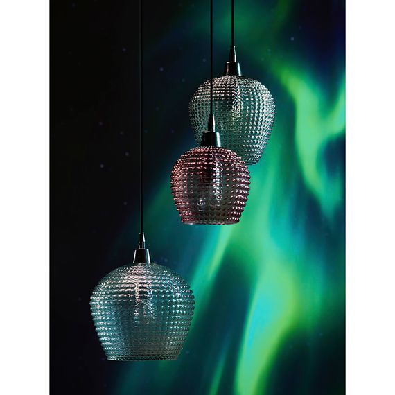 Светильник подвесной каскадный Aurora, 50 см, сливовый/серый/прозрачный, Bergenson Bjorn, фото , изображение 2