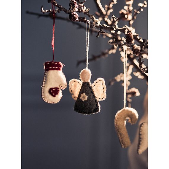 Набор елочных украшений из фетра Felts mood из коллекции New Year Essential, Tkano, фото , изображение 3