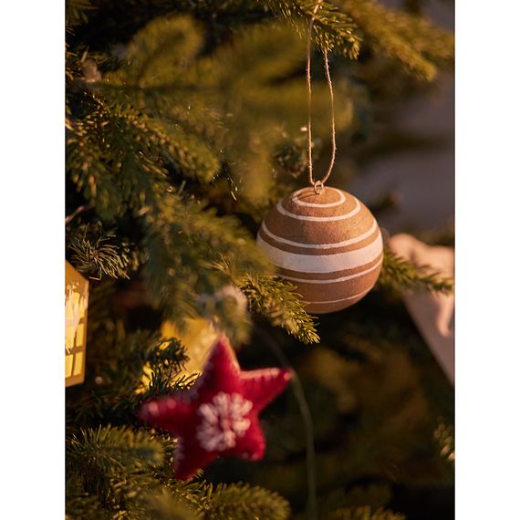 Набор елочных шаров из папье-маше Zero waste из коллекции New Year Essential, 3 шт., Tkano, фото , изображение 9