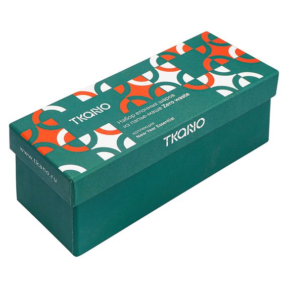 Набор елочных шаров из папье-маше Zero waste из коллекции New Year Essential, 3 шт., Tkano, фото , изображение 12