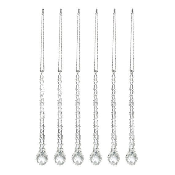 Набор ёлочных украшений Icy sparkles из коллекции New Year Essential, 6 шт., Tkano, фото 