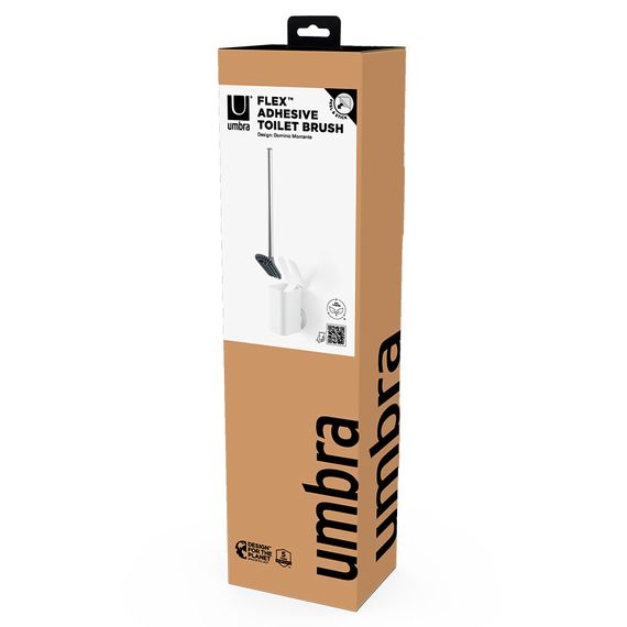 Ершик для туалета с держателем Flex Adhesive, белый, UMBRA, фото , изображение 11