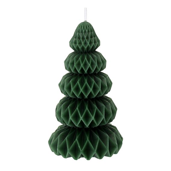 Свеча декоративная Origami зеленого цвета из коллекции New Year Essential, 19 см, Tkano, фото 