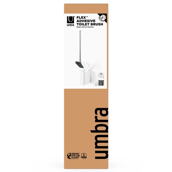 Ершик для туалета с держателем Flex Adhesive, белый, UMBRA, фото , изображение 13