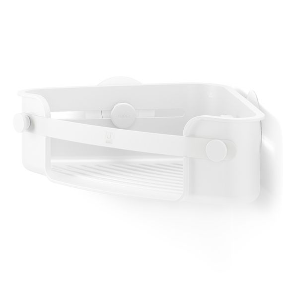 Органайзер для душа угловой Flex Adhesive, белый, UMBRA, фото 