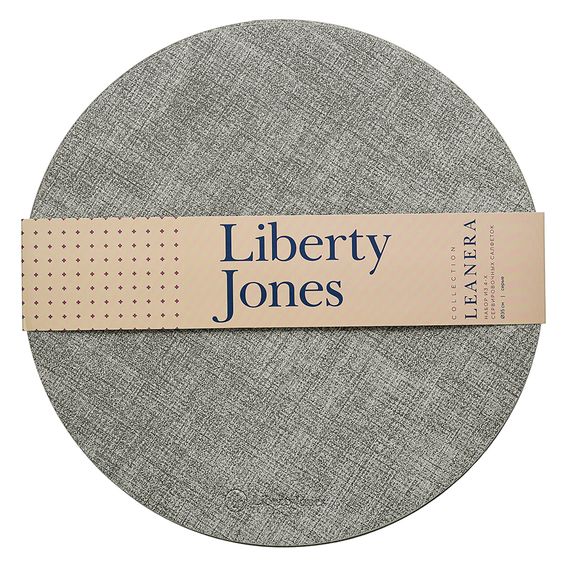 Набор из 4-х сервировочных салфеток Leanera, ?35 см, серые, Liberty Jones, фото , изображение 11