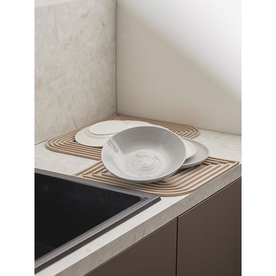 Коврик для сушки посуды Dry Flex, 34,5х31,5 см, бежевый, Smart Solutions, фото , изображение 3