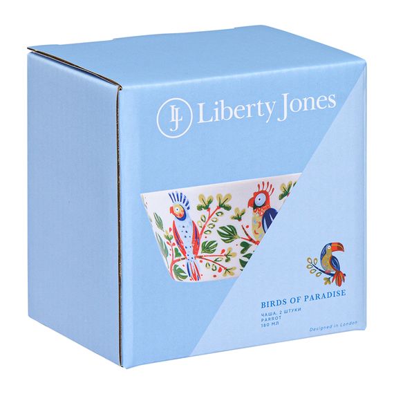 Набор чаш Parrot из коллекции Birds of Paradise в подарочной упаковке, 180 мл, 2 шт., Liberty Jones, фото , изображение 9