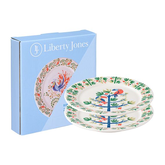 Набор тарелок Toucan из коллекции Birds of Paradise в подарочной упаковке, ?18 см, 2 шт., Liberty Jones, фото 