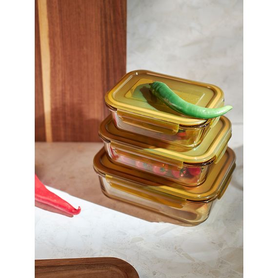 Контейнер для хранения и переноски продуктов 630 мл янтарного цвета, Smart Solutions, фото , изображение 4