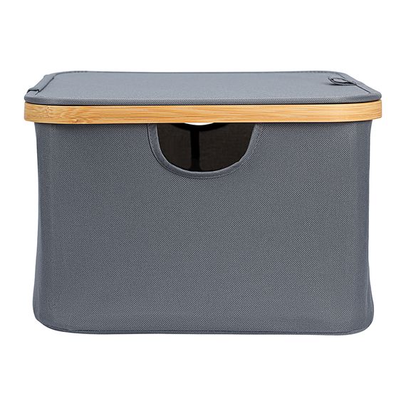 Корзина для белья Neat Low, 40x33x20 см, серая, Smart Solutions, фото , изображение 6
