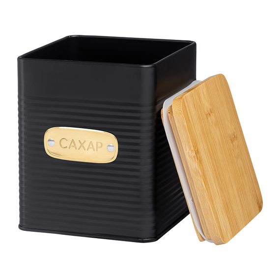 Банка для хранения сахара Irmel, 1,7 л, графит, Smart Solutions, фото , изображение 3