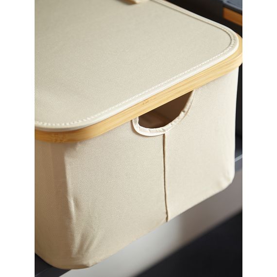 Корзина для белья Neat Low, 40x33x20 см, молочная, Smart Solutions, фото , изображение 12